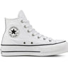 Zapatilla Converse Chuck Taylor Plataforma Cuero Hi Mujer Blanco