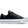 Zapatilla Converse Chuck Taylor Plataforma Cuero Low Mujer Negro