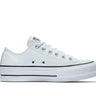 Zapatilla Converse Chuck Taylor Plataforma Cuero Mujer Blanco